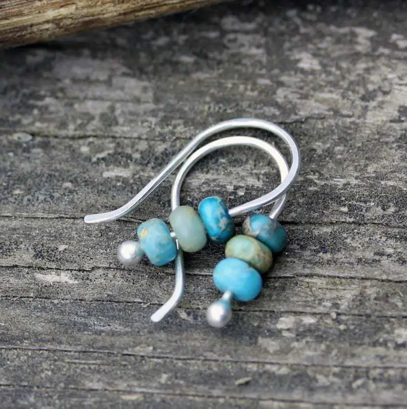 Turquoise Pearl Earrings Claire