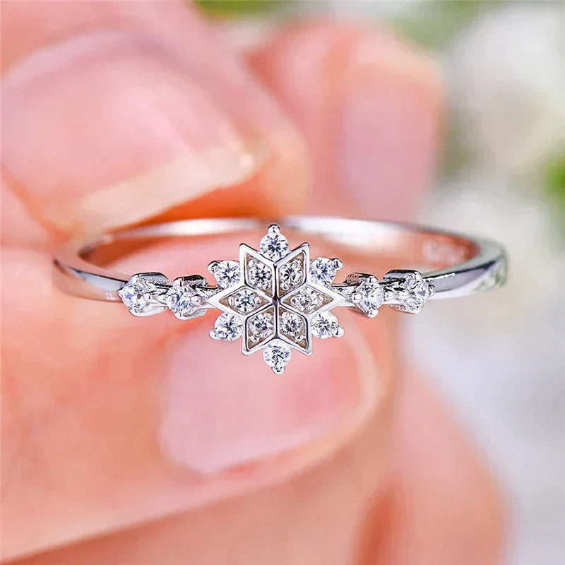 Sterling Silver 925 Snowflake Ring