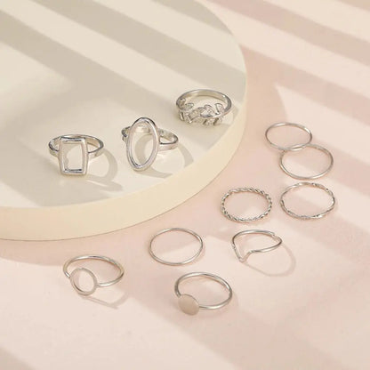 Set of 11 Rings made of Silver Unique Joyas