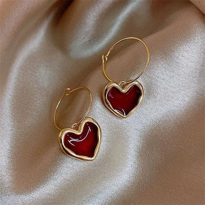 Heart earrings in gold Unique Joyas